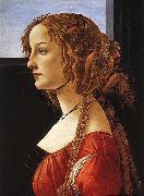 BOTTICELLI, Sandro Portrait of a Young Woman after Sweden oil painting artist
